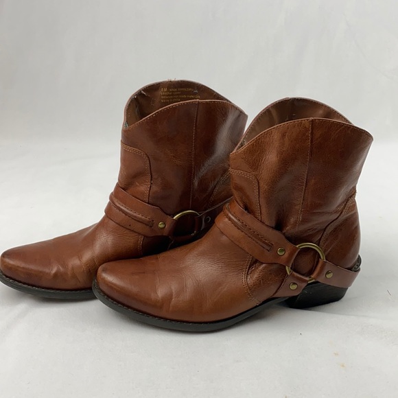 Franco Sarto Shoes - Franco sarto wade leather upper camel brown ankle boot